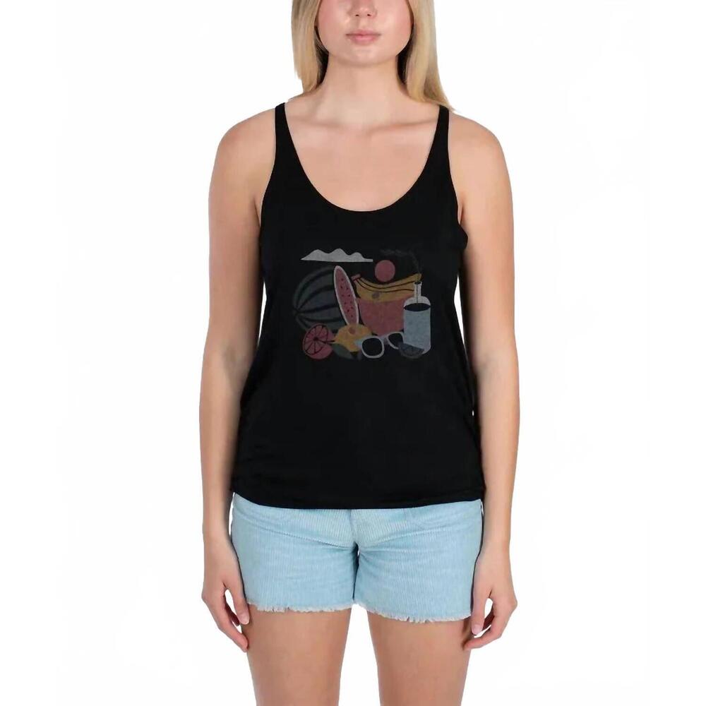 NEW JETTY still life tank top in black